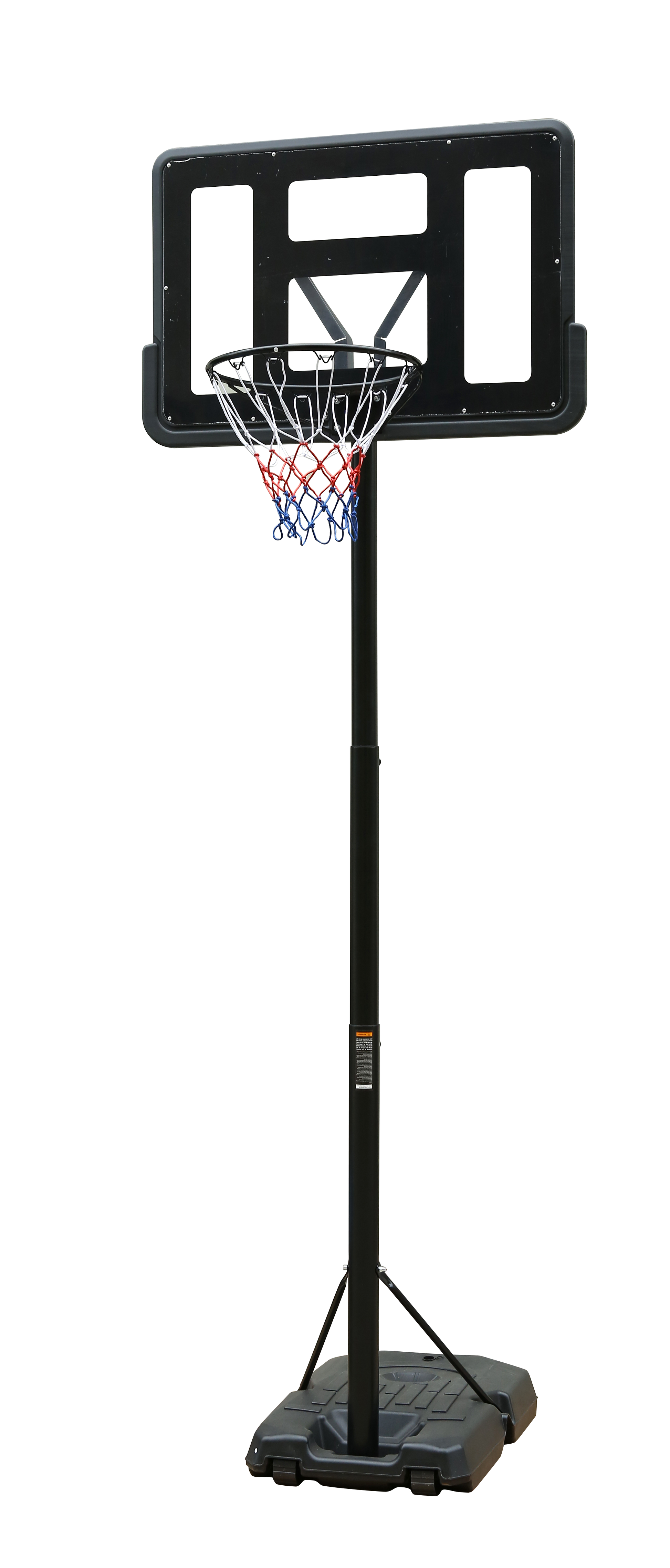 Portable Basketball Hoop Height Adjustable Basketball Hoop Stand 6.6Ft 10Ft With 44 Inch Backboard And Wheels For Adults Teens Outdoor Indoor Black Sporty Iron