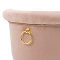 Coolmore Swivel Bar Stools With Backrest Footrest With A Fixed Height Of 360 Degrees Pink Solid Wood