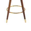 Coolmore Swivel Bar Stools With Backrest Footrest ,With A Fixed Height Of 360 Degrees Gray Solid Wood