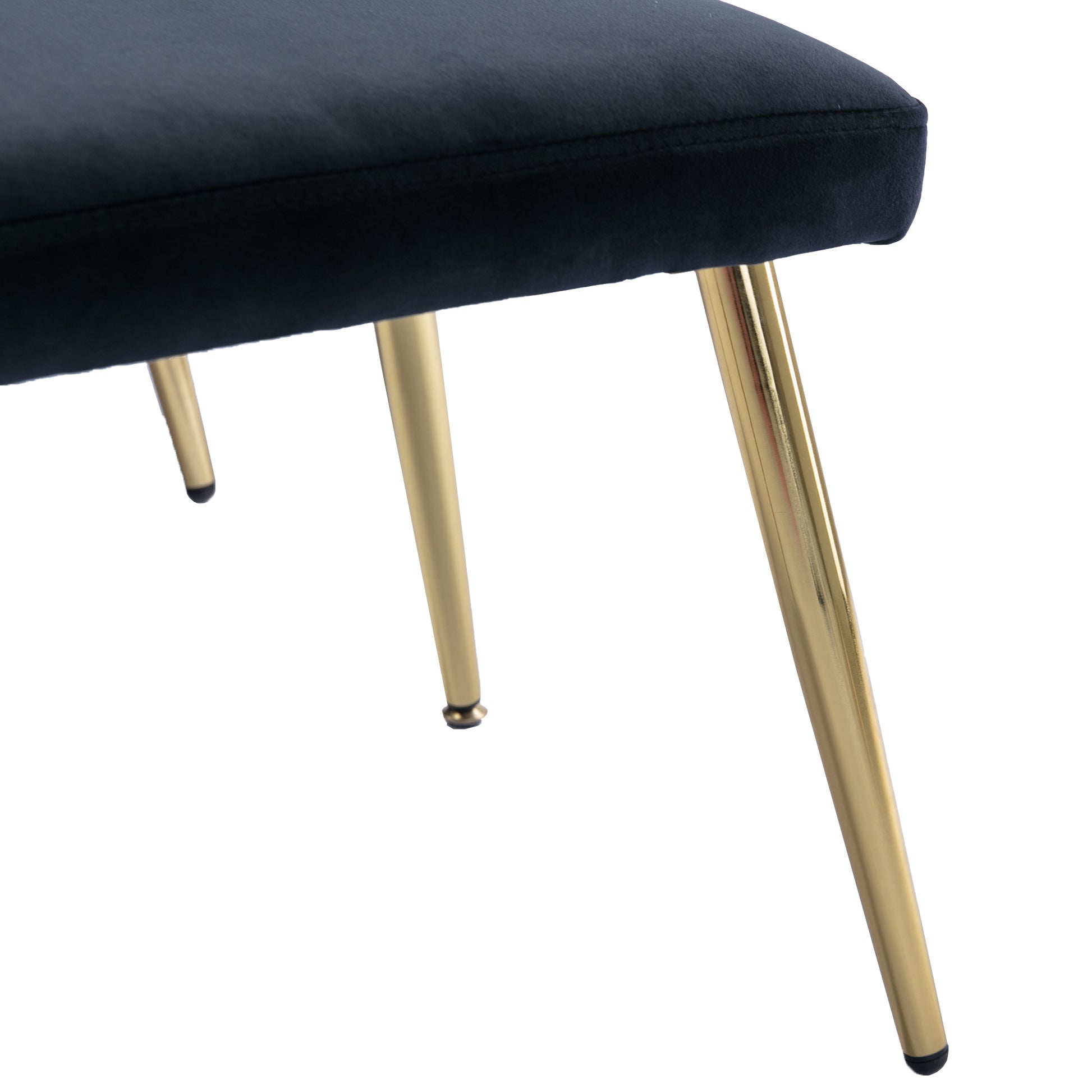 Coolmore Velvet Accent Chair With Adjustable Armrests And Backrest, Button Tufted Lounge Chair, Single Recliner Armchair With Ottoman Black Metal