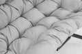 2 Person Wicker Double Swing Chair With Cushion Grey Dark Gray Steel
