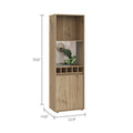 Light Oak 5 Bottle 2 Shelf Bar Cabinet Light Oak Particle Board