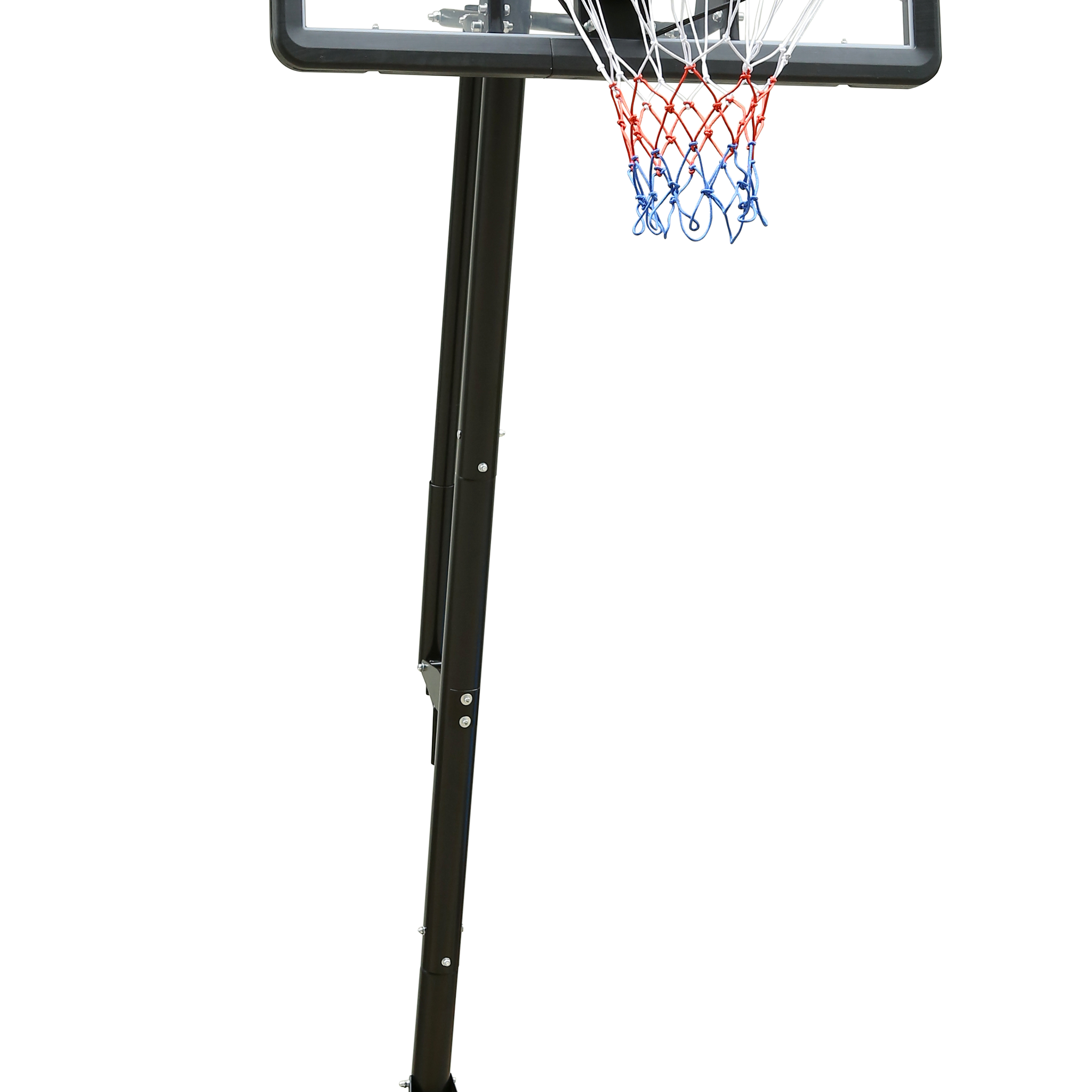 Use For Outdoor Height Adjustable 7.5 To 10Ft Basketball Hoop 44 Inch Backboard Portable Basketball Goal System With Stable Base And Wheels Black Grey Iron