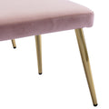 Coolmore Velvet Accent Chair With Adjustable Armrests And Backrest, Button Tufted Lounge Chair, Single Recliner Armchair With Ottoman Pink Metal