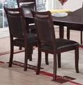 Dining Room Furniture Dark Brown Dining Table W Butterfly Leaf 6X Side Chairs Wooden Top 7Pc Set Rectangular Table Contemporary Dark Brown Dining Room Contemporary,Modern Rubber Wood