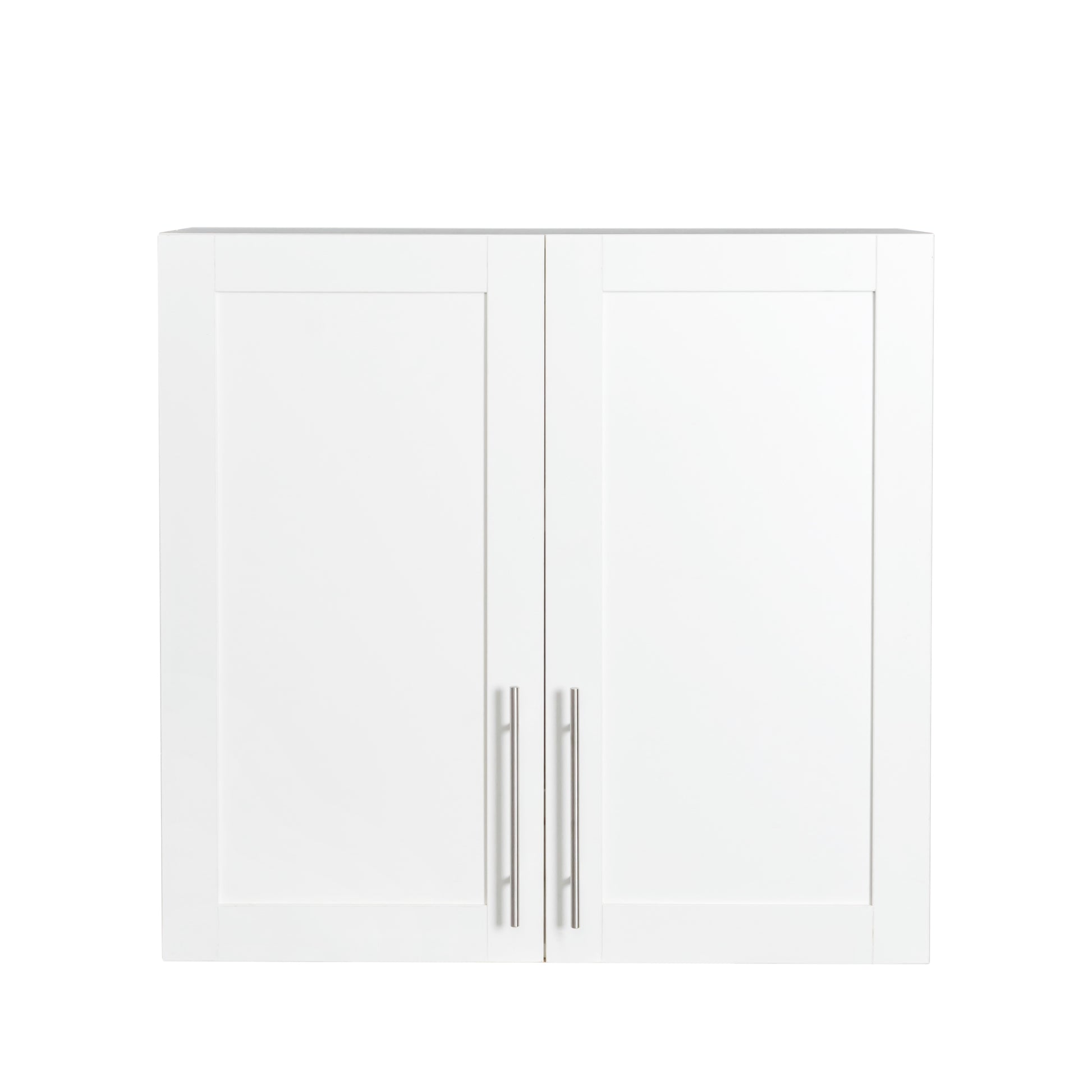 Stackable Wall Mounted Storage Cabinet, 11.81 "D X 31.50"W X 29.92 "H, White White Mdf