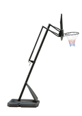 Use For Outdoor Height Adjustable 7.5 To 10Ft Basketball Hoop 44 Inch Backboard Portable Basketball Goal System With Stable Base And Wheels Black Grey Iron