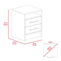 Rowley 2 Drawer 1 Shelf Rectangle Nightstand Black Wengue Black Particle Board