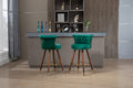 Coolmore Swivel Bar Stools With Backrest Footrest With A Fixed Height Of 360 Degrees Emerald Solid Wood
