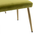 Coolmore Velvet Accent Chair With Adjustable Armrests And Backrest, Button Tufted Lounge Chair, Single Recliner Armchair With Ottoman Olive Green Metal