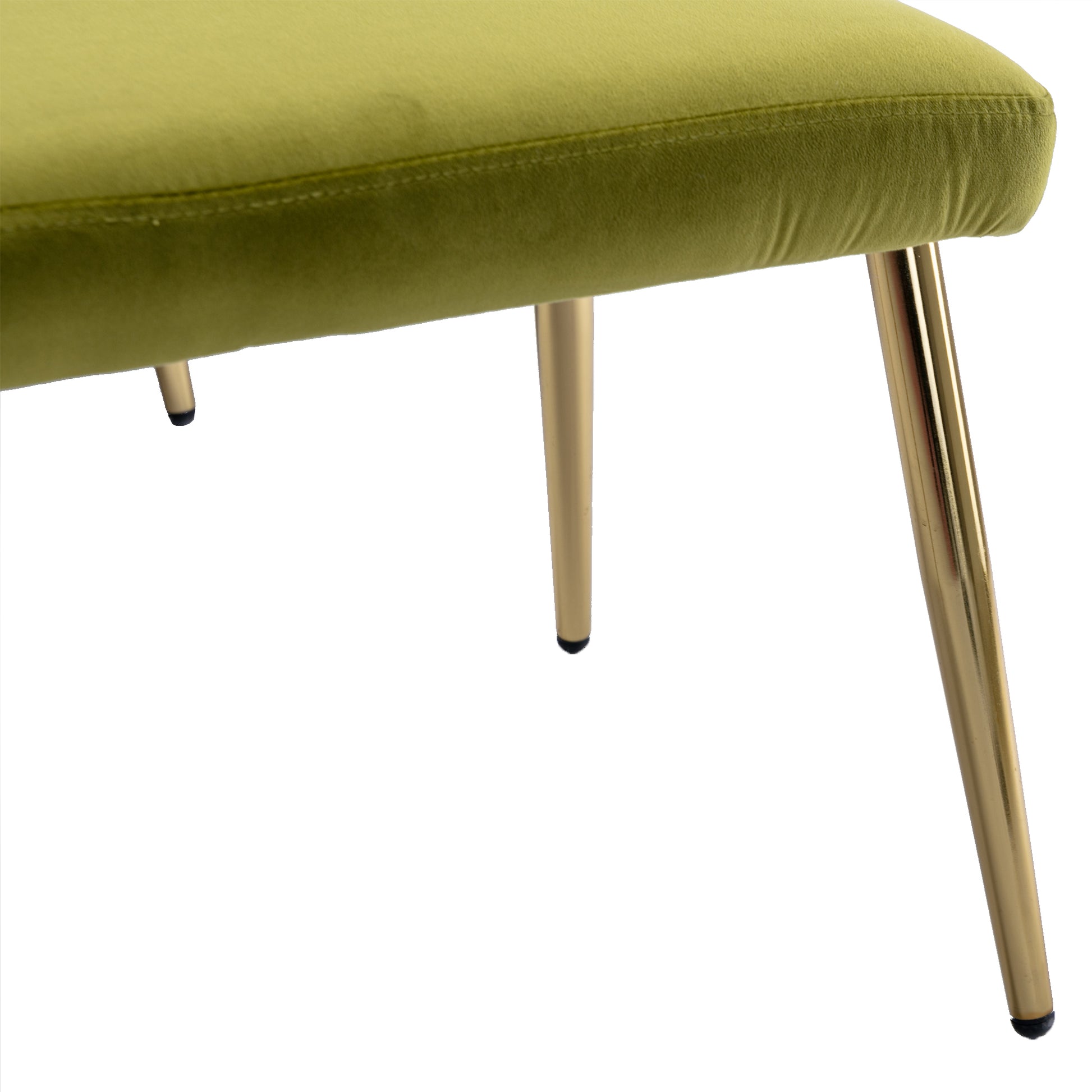 Coolmore Velvet Accent Chair With Adjustable Armrests And Backrest, Button Tufted Lounge Chair, Single Recliner Armchair With Ottoman Olive Green Metal