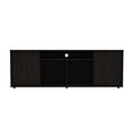 Falmouth Rectangle 3 Shelf Tv Stand Black Wengue Black 60 69 Inches Particle Board