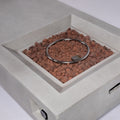60Inch Concrete Fire Pit Table Light Gray Concrete