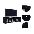Falmouth Rectangle 3 Shelf Tv Stand Black Wengue Black 60 69 Inches Particle Board