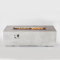 70Inch Concrete Large Fire Pit Table Light Gray Concrete