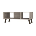 Light Grey 2 Shelf Rectangle Coffee Table Light Gray Particle Board