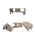 Light Grey 2 Shelf Rectangle Coffee Table Light Gray Particle Board