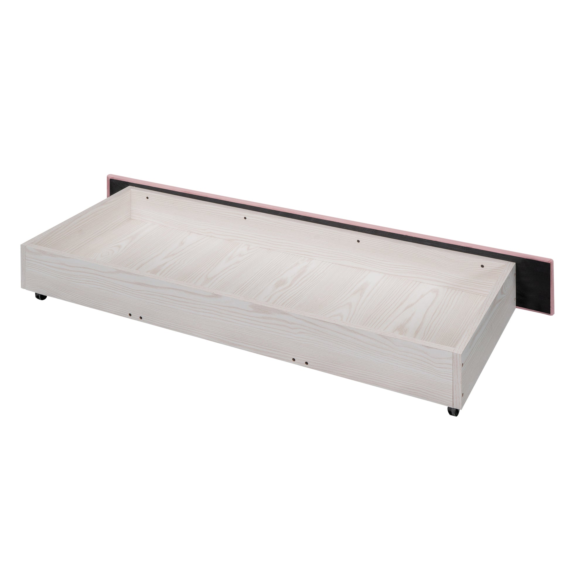 Queen Size Storage Bed Velvet Upholstered Platform Bed With A Big Drawer Pink Pink Velvet