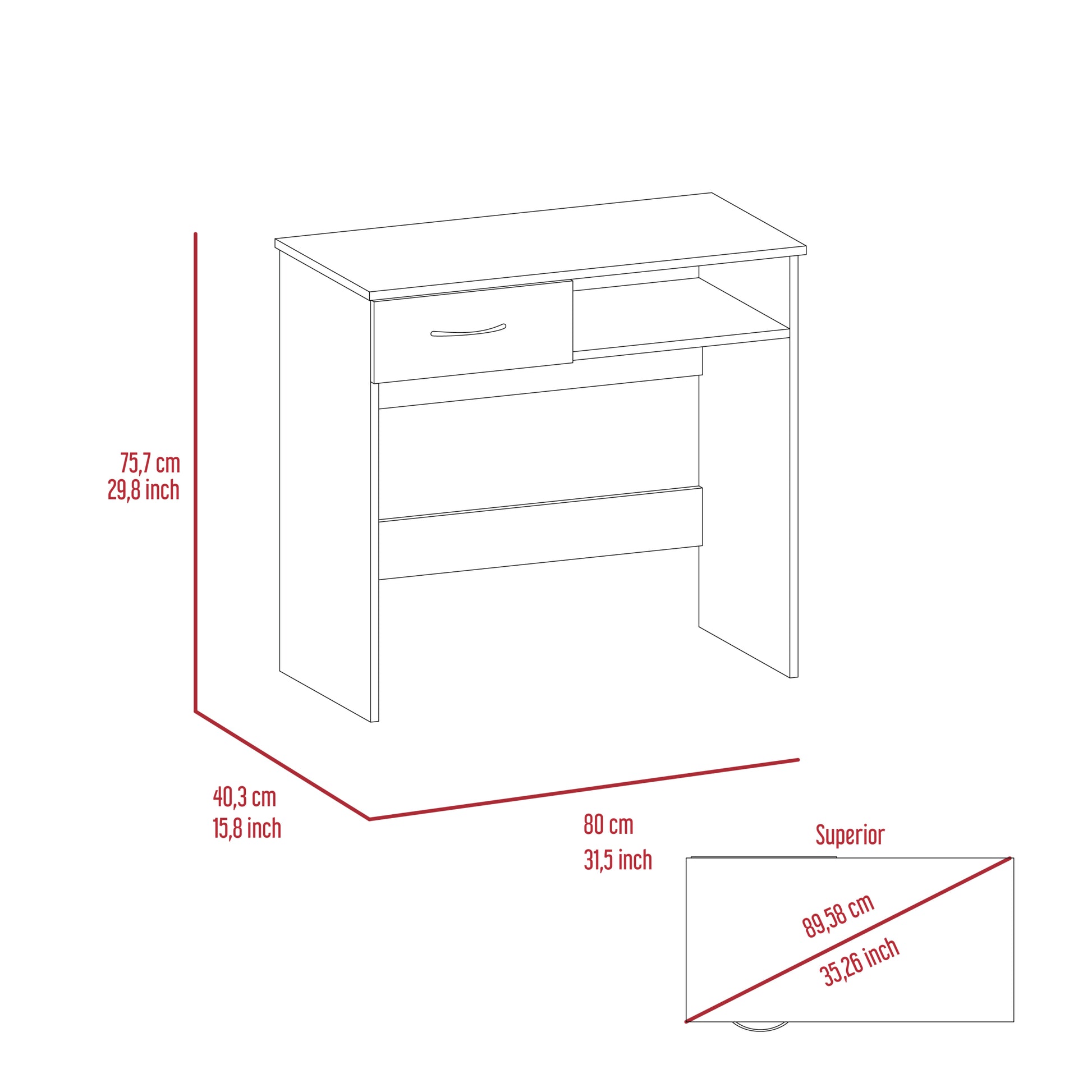 Nottingham 2 Piece 7 Shelf 1 Drawer Home Office Set Black Wengue Black Particle Board