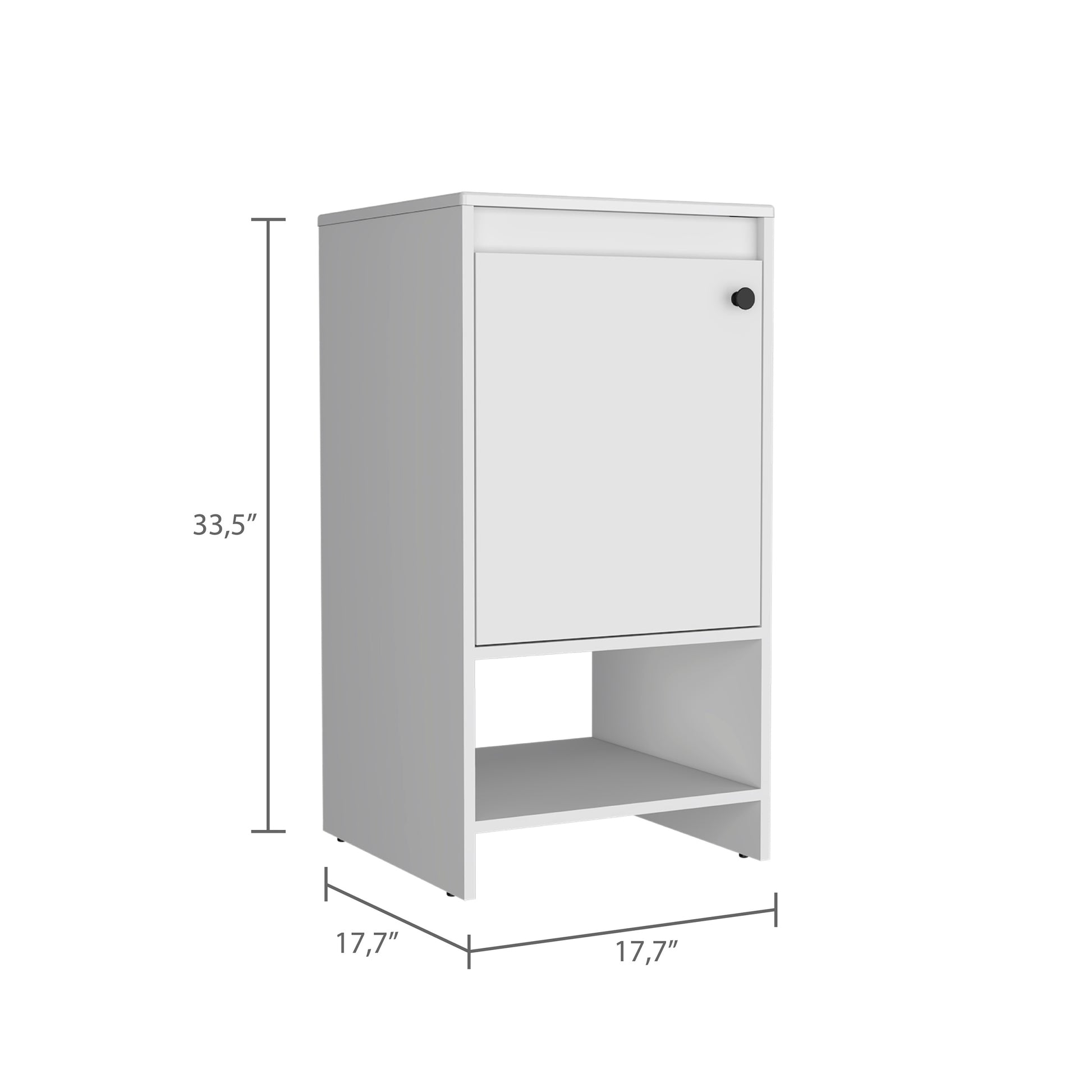 Westbury 1 Shelf Freestanding Vanity Cabinet White White Particle Board