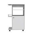 Napenthe 1 Shelf Kitchen Cart With Caster White White Particle Board