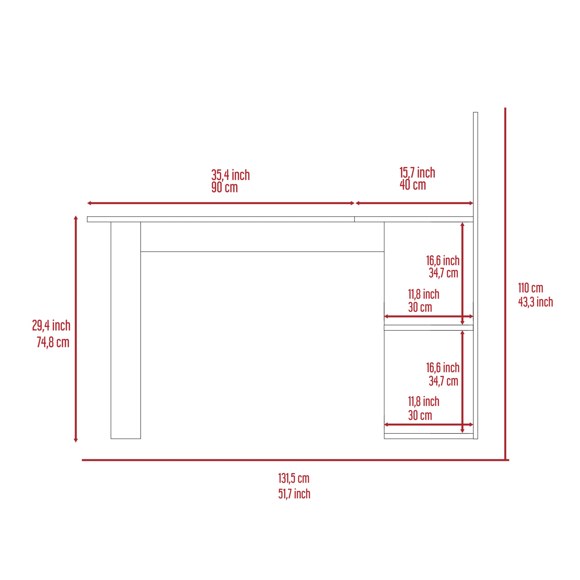 Fairfield 4 Shelf L Shaped Computer Desk Smokey Oak Gray Particle Board