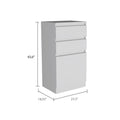 Cassel 2 Drawer Dresser White White Particle Board
