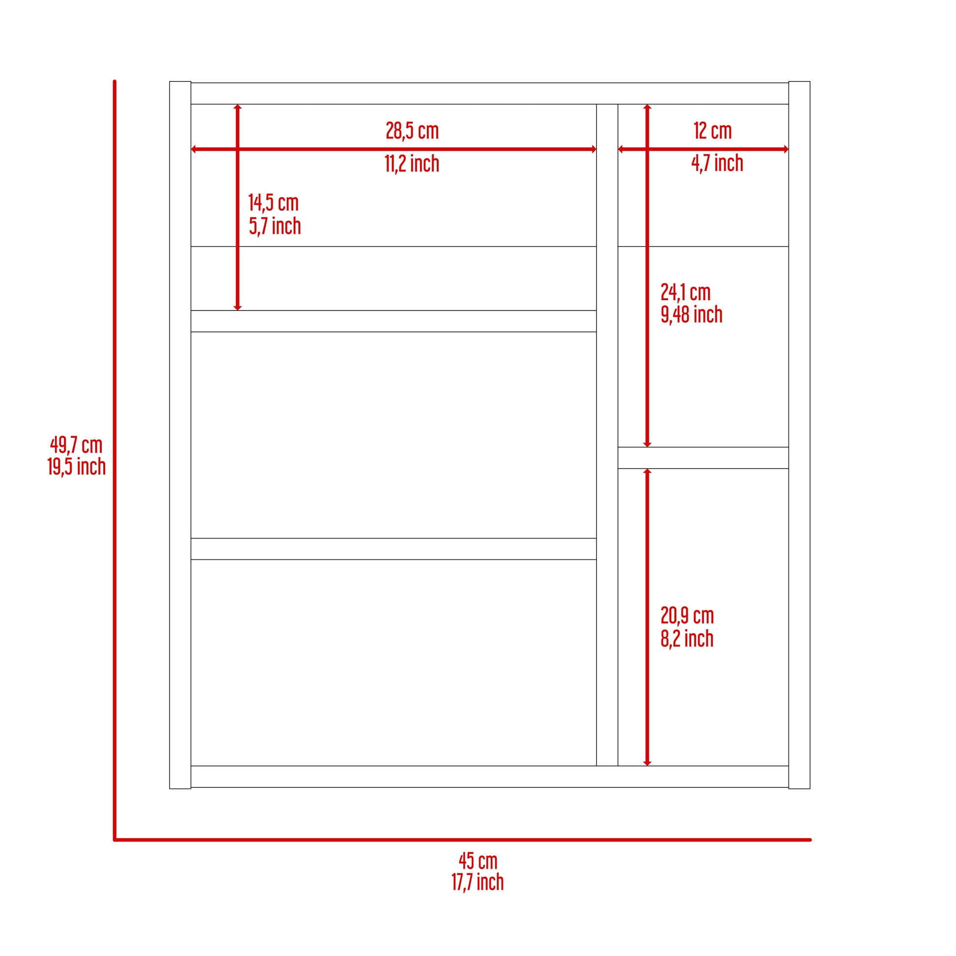 Whirlwind 1 Shelf Rectangle Medicine Cabinet With Mirror White White Particle Board