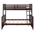 Twin Over Full Bunk Bed With Ladders And Two Storage Drawers Espresso Old Sku:Lt000165Aap Twin Espresso Solid Wood