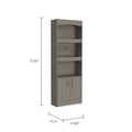 Shell Beach 1 Drawer 3 Shelf Bookcase Light Grey Light Gray Particle Board