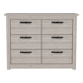 Bellingham 6 Drawer Dresser Light Gray Light Gray Particle Board