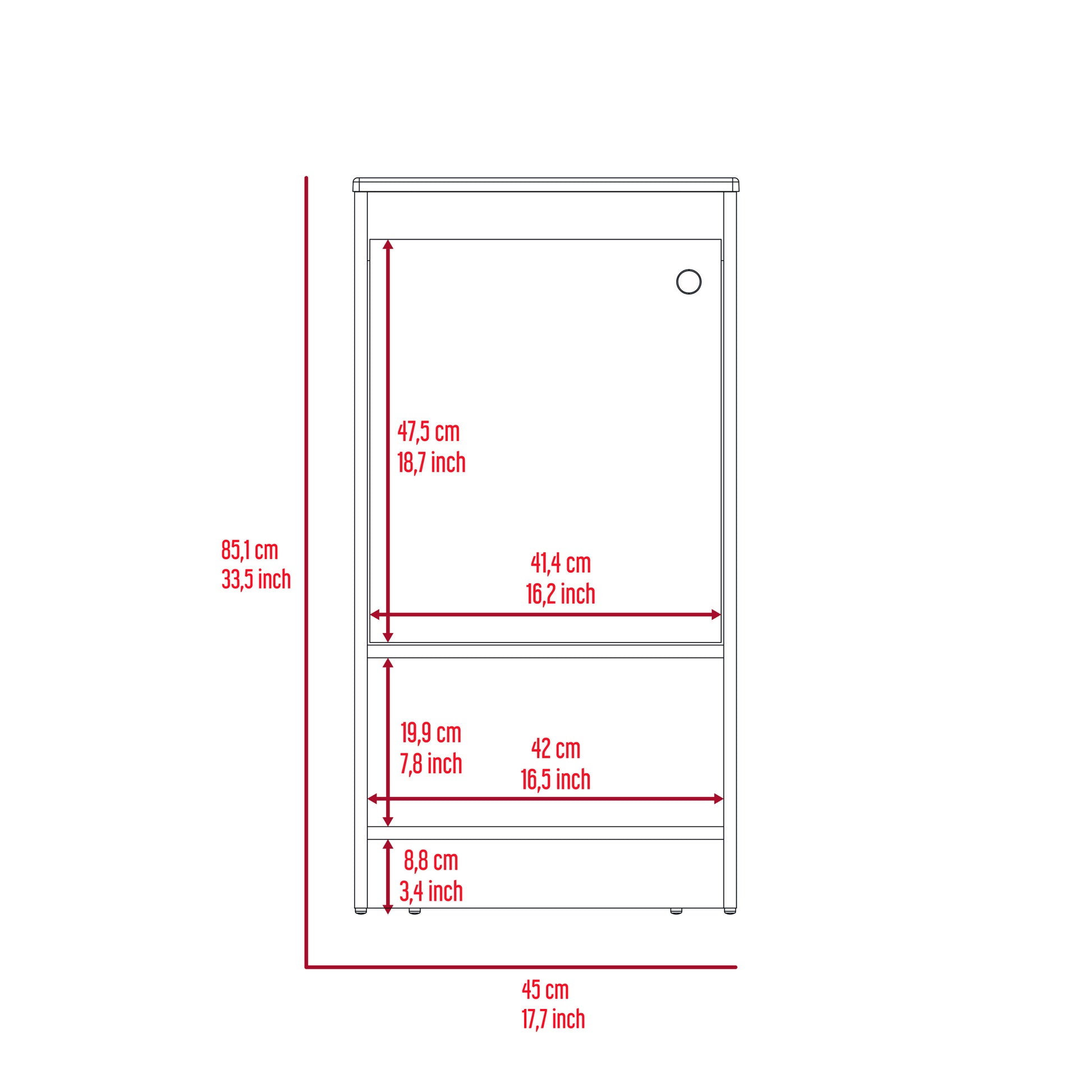 Westbury 1 Shelf Freestanding Vanity Cabinet White White Particle Board