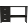 Ventura 3 Drawer Writing Desk Black Wengue Black Particle Board