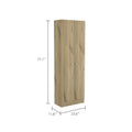 Buxton Rectangle 2 Door Storage Tall Cabinet Light Oak And Black Wengue Beige Particle Board