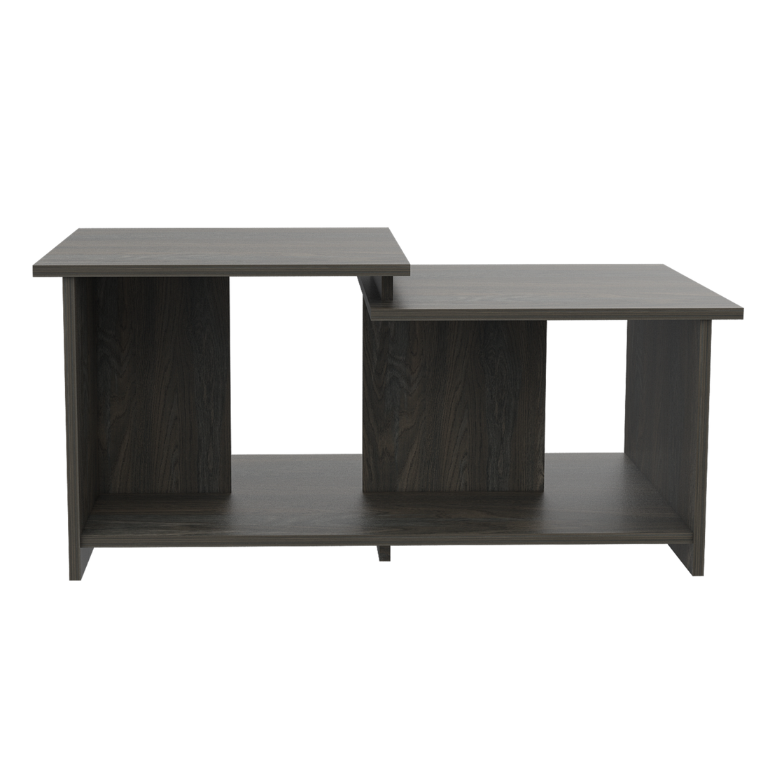 Linlock 1 Shelf Coffee Table Black Wengue Black Particle Board