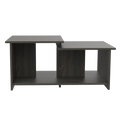 Linlock 1 Shelf Coffee Table Black Wengue Black Particle Board
