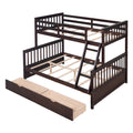 Twin Over Full Bunk Bed With Ladders And Two Storage Drawers Espresso Old Sku:Lt000165Aap Twin Espresso Solid Wood