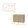 Macadamia 1 Drawer Rectangle Base Cabinet Beige Particle Board