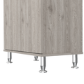 Santa Maria 1 Drawer 1 Shelf Area Pantry With Adjustable Metal Legs Light Grey Light Gray Particle Board