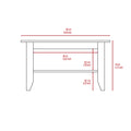 Danvers Rectangle Coffee Table Black Wengue Black Particle Board