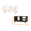 Willow 3 Shelf Rectangle Coffee Table Walnut And Black Brown Primary Living Space Contemporary Shelves Rectangular Particle Board