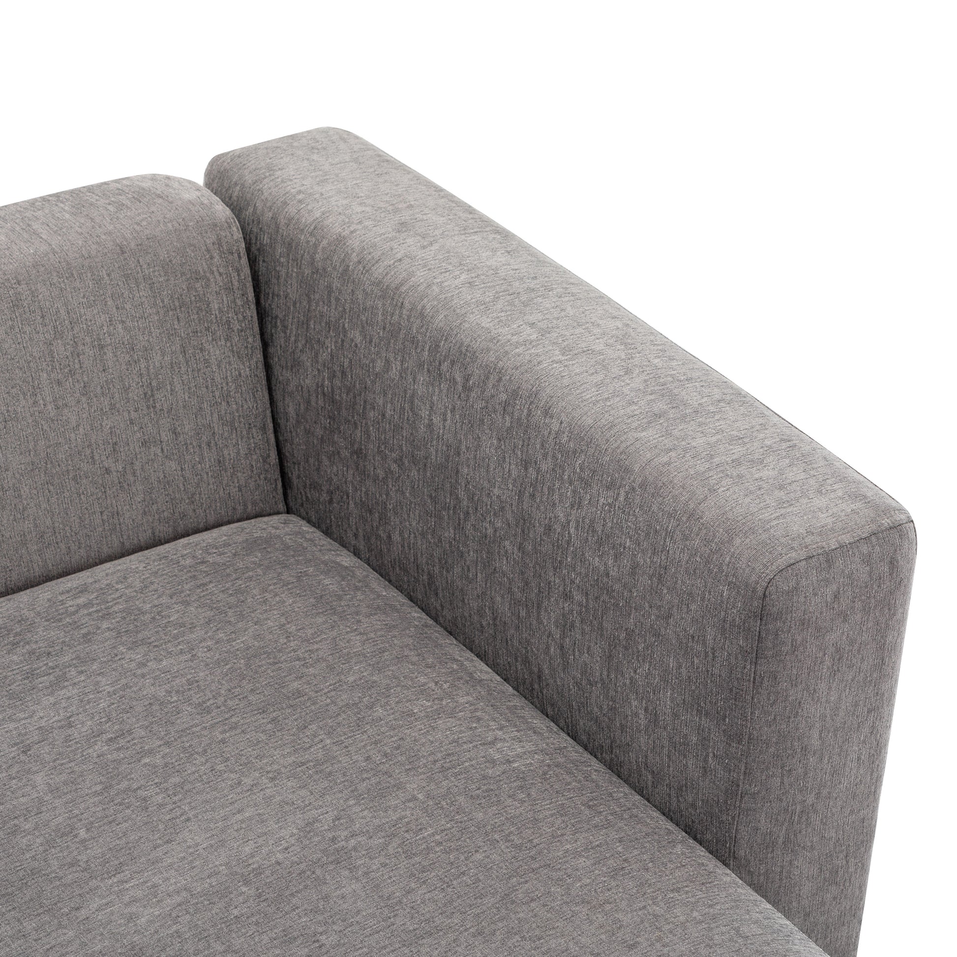 Luxury Modern Style Living Room Upholstery Sofa Gray Chenille