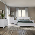 White Solid Wood 5 Pieces Queen Bedroom Sets Bed Nightstand*2 Chest Dresser Old Sku:Bs515101Aak Queen White 5 Piece Set Solid Wood