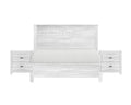 Albany 3 Piece Queen Bed Set, Heavy Duty Solid Wood Queen Size Bed Frame With Bedside Table Set Of 2, White White Solid Wood