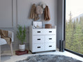 Edgemont 5 Drawer Dresser White White Particle Board