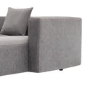 Luxury Modern Style Living Room Upholstery Sofa Gray Chenille