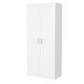 Cherry Hill 5 Shelf Pantry Cabinet White White Particle Board