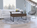 Trumbel Rectangle Lift Top Coffee Table Dark Walnut Brown Particle Board