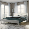 White Solid Wood 3 Pieces King Bedroom Sets Old Sku:Bs300026Aak King White 3 Piece Set Solid Wood