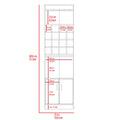 Smokey Oak 16 Bottle 1 Shelf Bar Cabinet Beige Particle Board